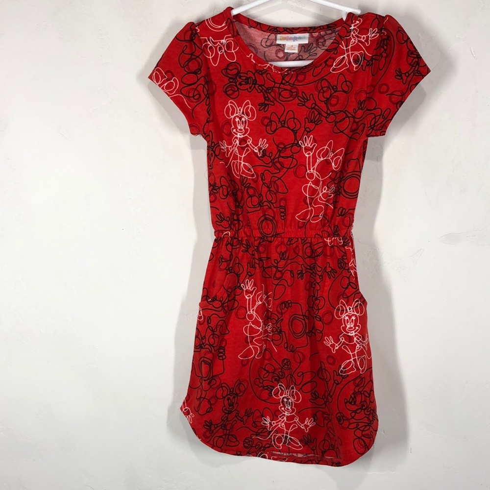 LuLaRoe Disney red Minnie Mouse dress size 4